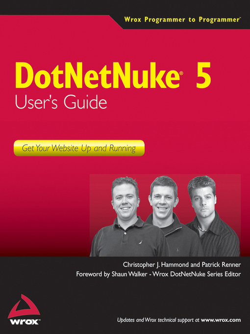 Title details for DotNetNuke 5 User's Guide by Christopher J. Hammond - Available